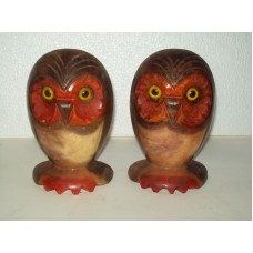 2019 "Vintage" ~ NOYMER ~ Owl Bookends ~ Real Alabaster ~ Made in Italy   163201290143
